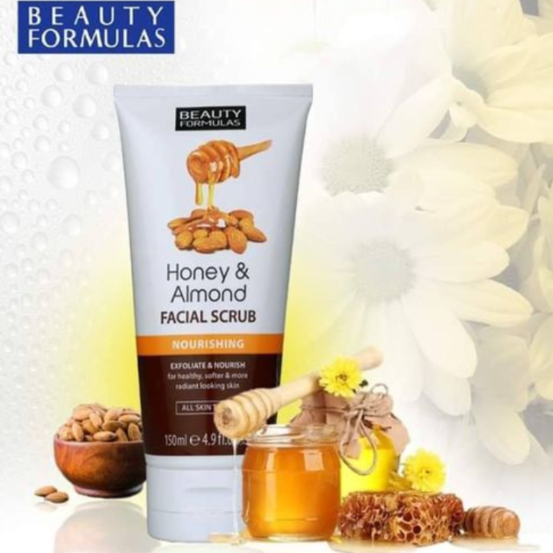 Beauty Formulas Honey & Almond Facial Scrub Nourishing 150ml