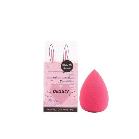 Beauty Teardrop Shape Makeup Sponge - Deep Pink