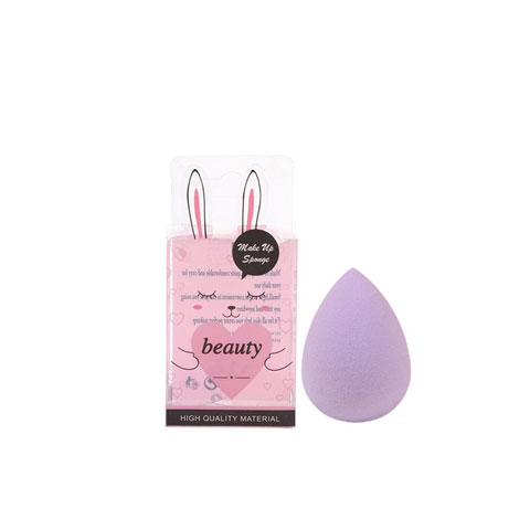 Beauty Teardrop Shape Makeup Sponge - Purple
