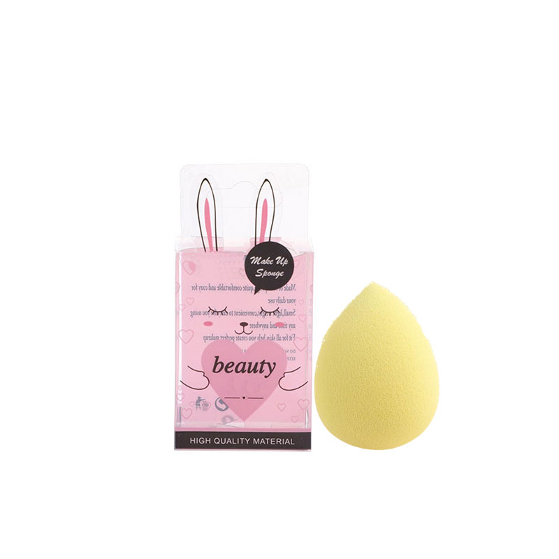 Beauty Teardrop Shape Makeup Sponge - Yellow