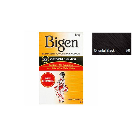 Bigen Permanent Powder Hair Colour 6g - No 59 Oriental Black