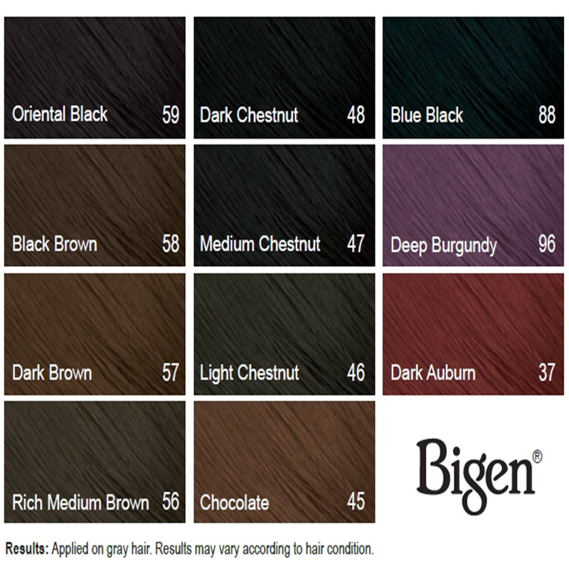 Bigen Permanent Powder Hair Colour 6g - No 59 Oriental Black
