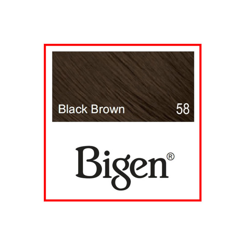 Bigen Permanent Powder Hair Colour - No 58 Black Brown