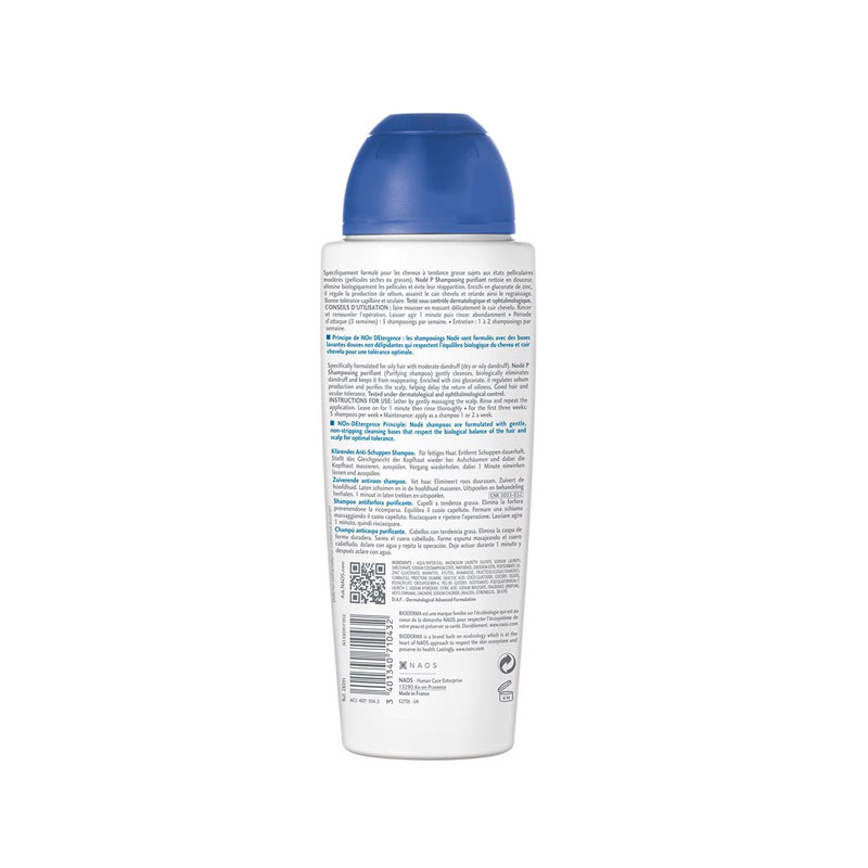 Bioderma Node P Anti-Dandruff Purifying Shampoo For Oily Hair 400ml