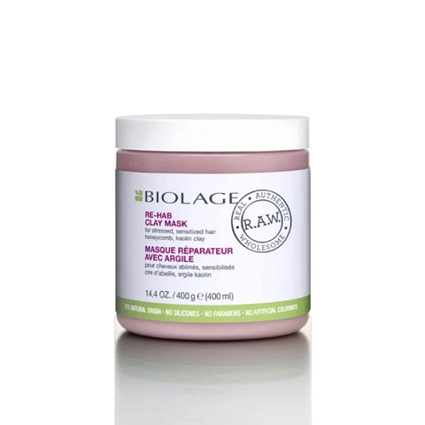 Biolage R.A.W. Re-Hab Clay Mask For Stressed, Sensitized Hair 400ml
