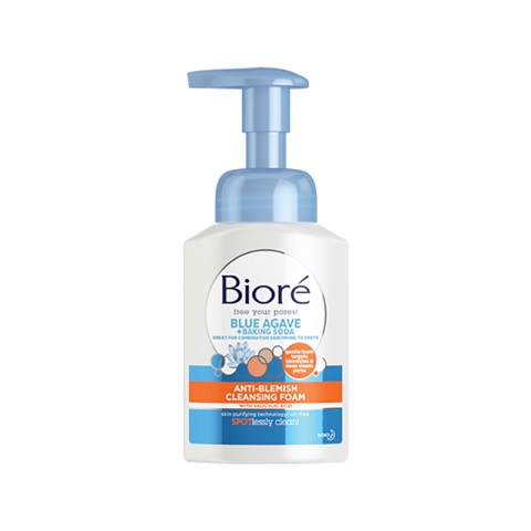 Biore Blue Agave + Baking Soda Anti Blemish Cleansing Foam 200ml