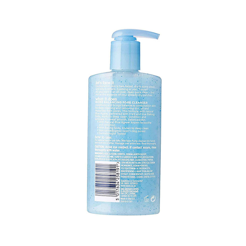 Biore Blue Agave + Baking Soda Balancing Pore Cleanser 200ml