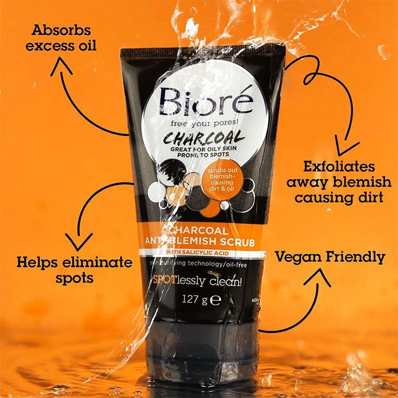 Biore Charcoal Anti Blemish Face Scrub 127g