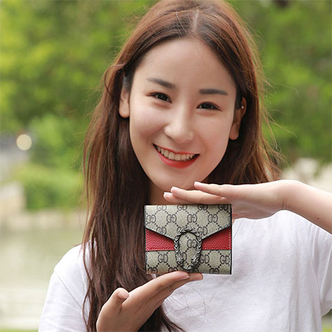 Black Metal Multi Card Position Small Wallet