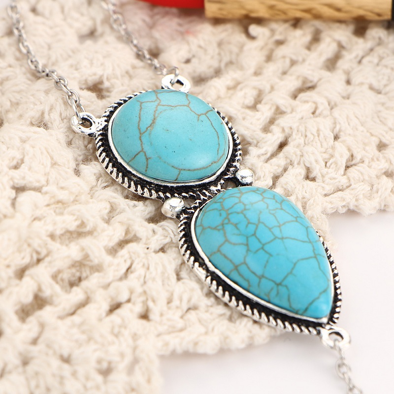 Bohemian Beach Retro Ethnic Turquoise Finger Bracelet (20136)