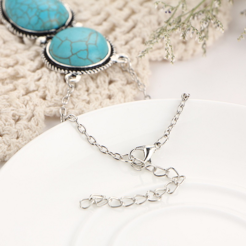 Bohemian Beach Retro Ethnic Turquoise Finger Bracelet (20136)