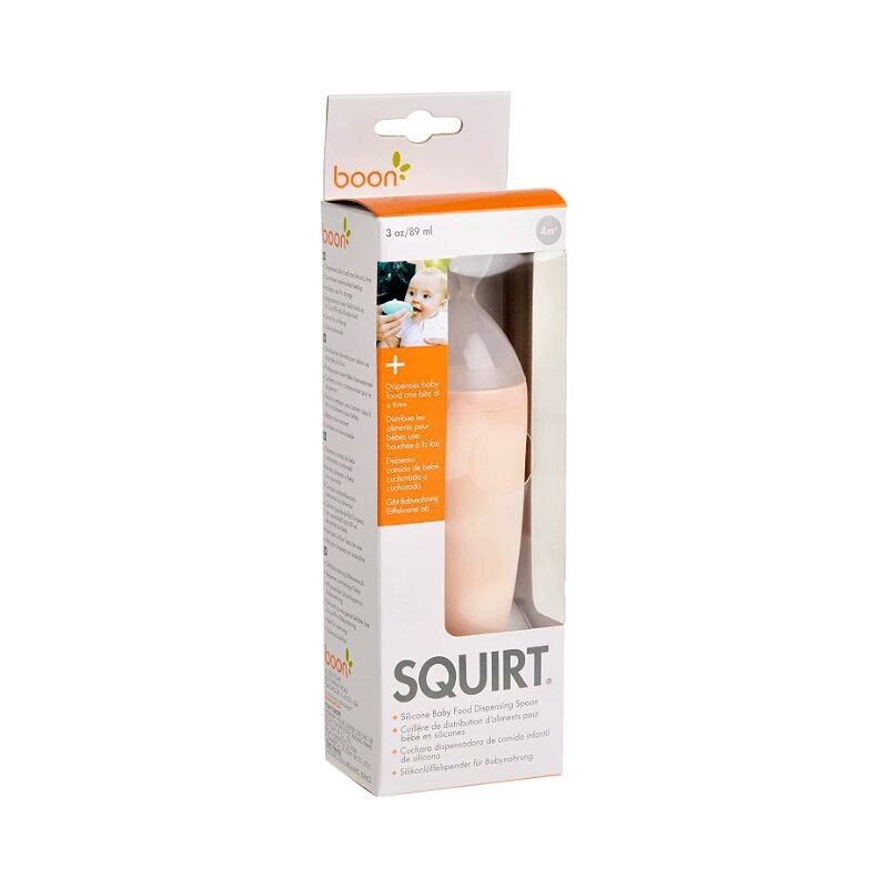 Boon Squirt Silicone Baby Food Dispensing Spoon - Pink
