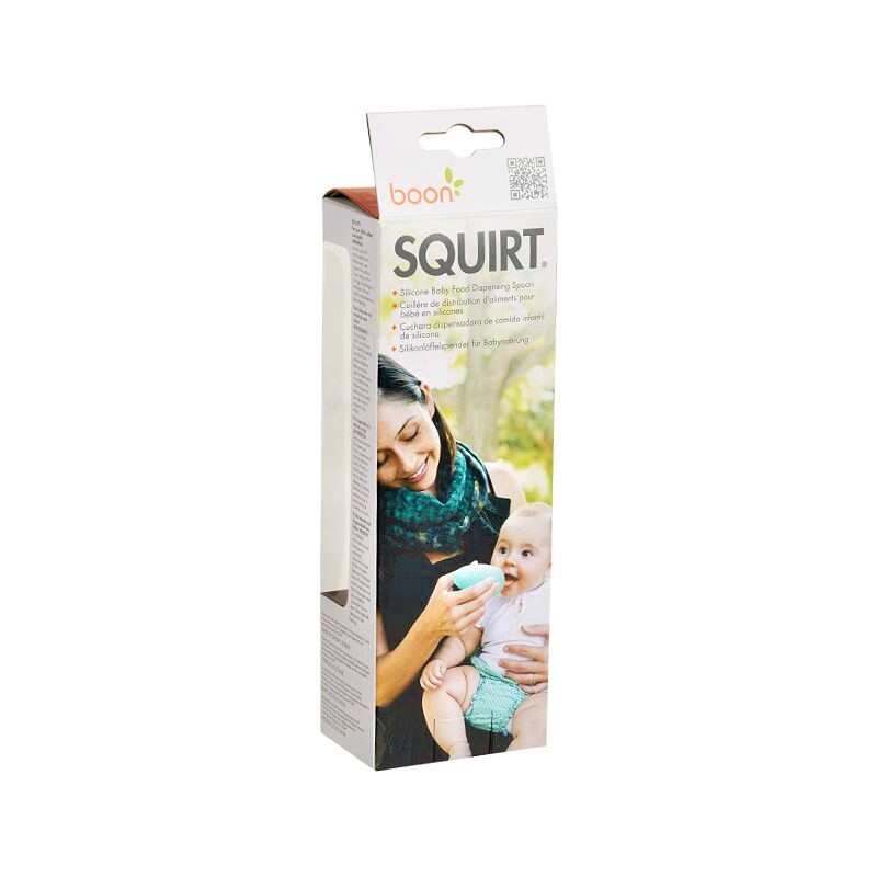 Boon Squirt Silicone Baby Food Dispensing Spoon - Pink