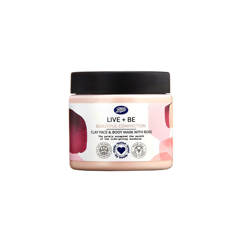 Boots Beautiful Connection Clay Face And Body Mask With Rose 200ml