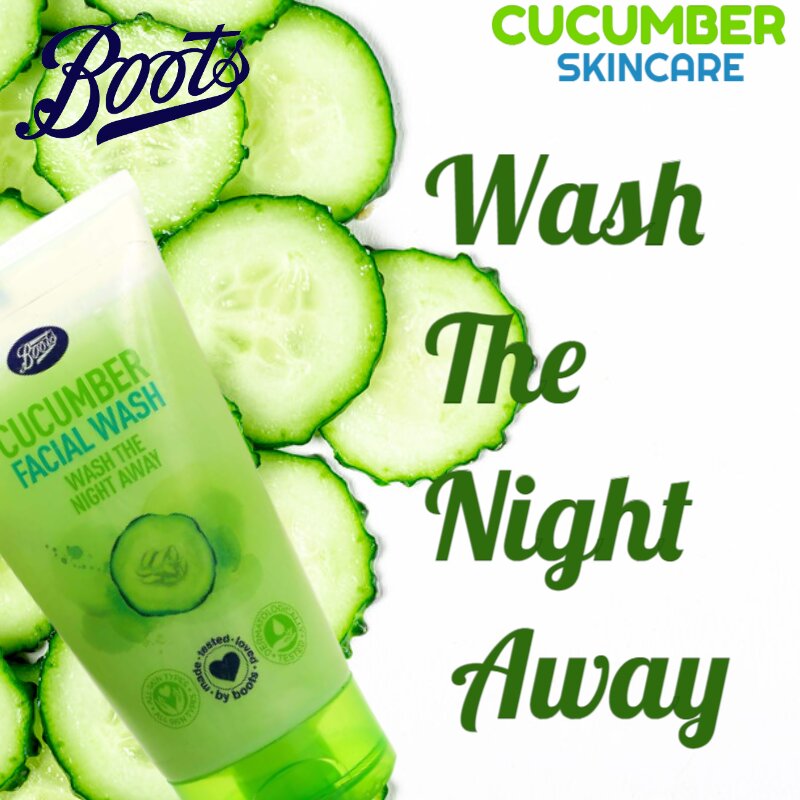 Boots Cucumber Facial Wash - The Night Away 150ml