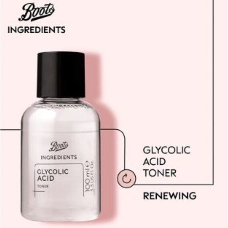 Boots Ingredients Glycolic Acid Face Toner 100ml
