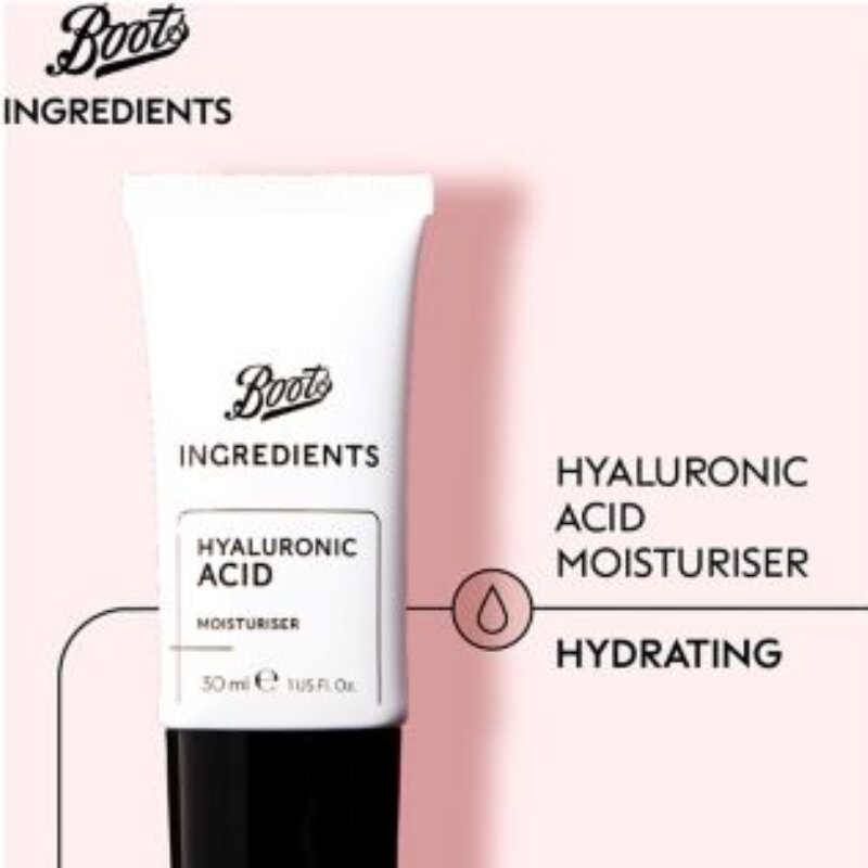 Boots Ingredients Hyaluronic Acid Moisturiser 30ml