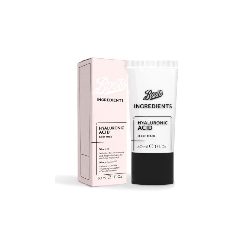 Boots Ingredients Hyaluronic Acid Sleep Mask 30ml