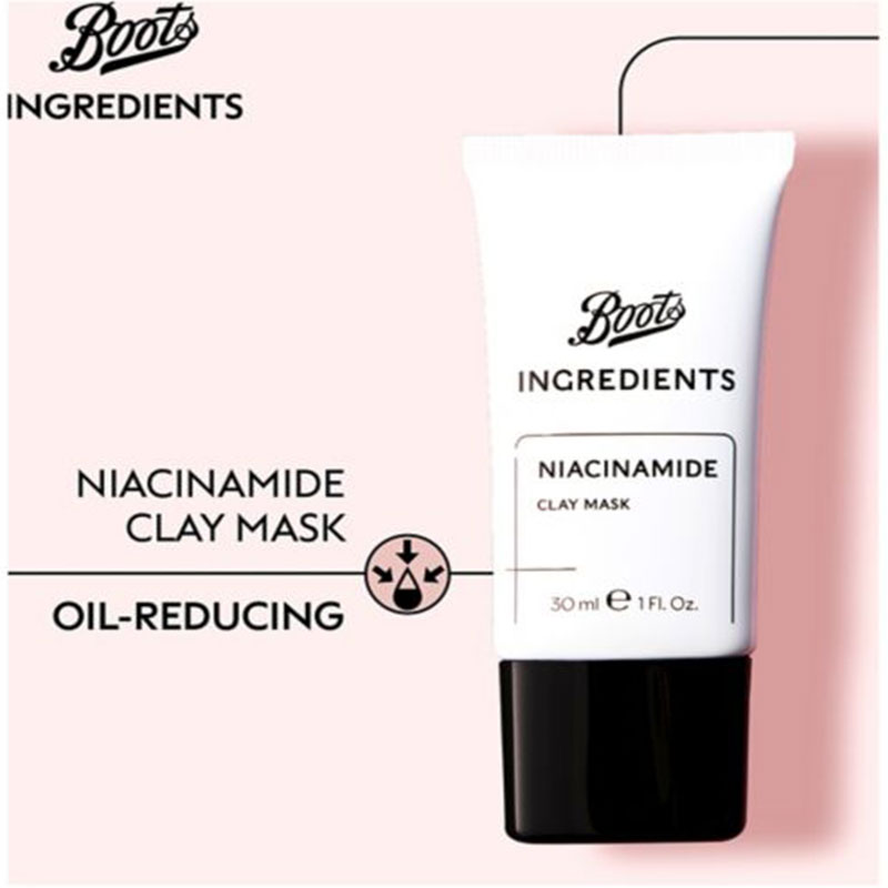 Boots Ingredients Niacinamide Clay Mask 30ml