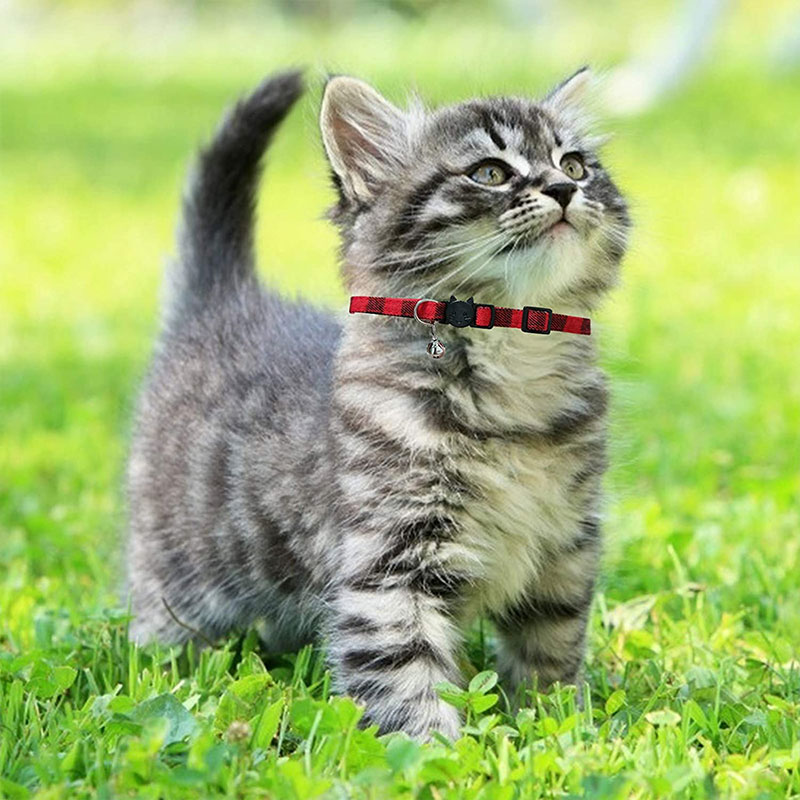 British Plaid Pattern Pet Cat Bell Collar (301208)