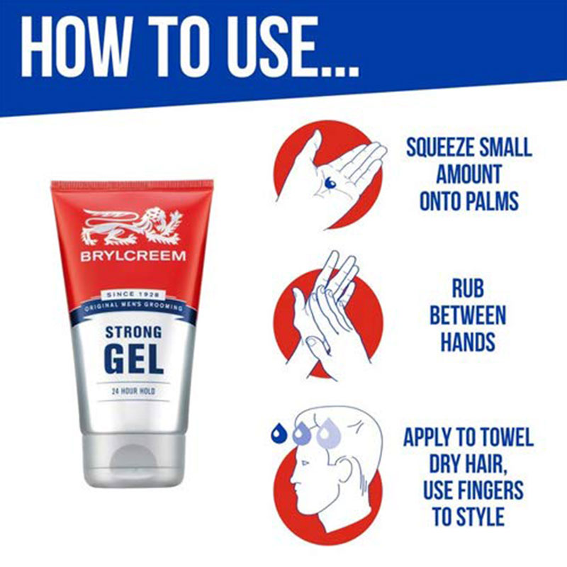 Brylcreem 24 Hour Hold Strong Gel 150ml