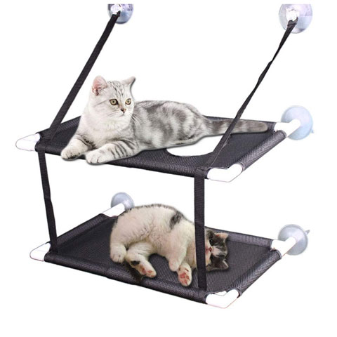 Cat Hammock Sunny Window Seat Mounted - Double Layer