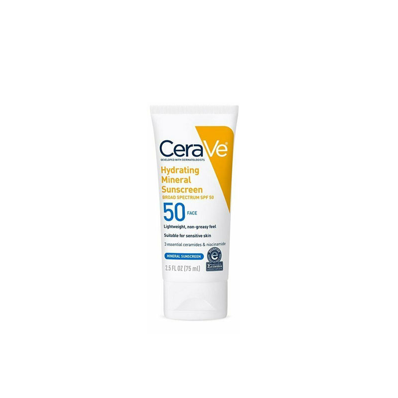 CeraVe Hydrating Mineral Face Sunscreen 75ml - SPF50