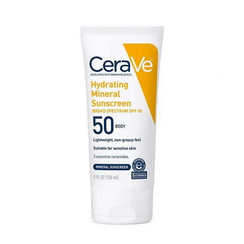 CeraVe Hydrating Mineral Sunscreen for Body 150ml - SPF50
