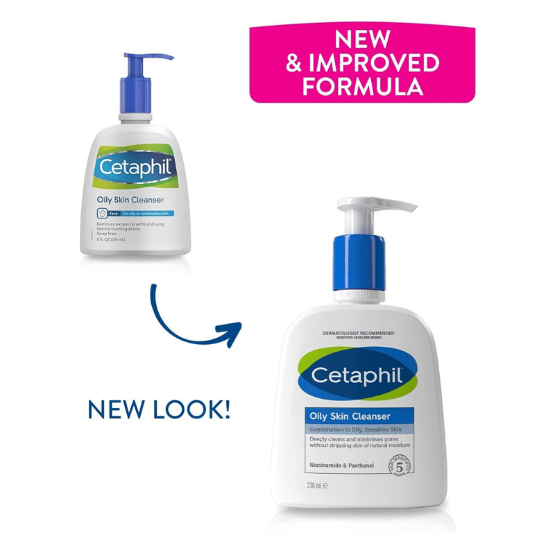 Cetaphil Oily Skin Cleanser For Combination to Oily Sensitive Skin 236ml