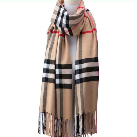 Classic & Fashionable Cashmere Muffler - Big Check