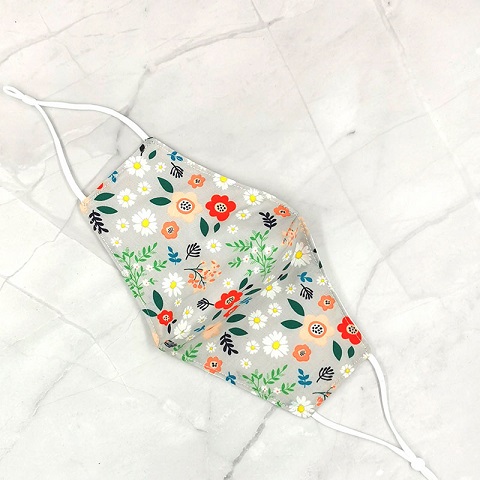 Classic Floral Non-Medical Face Mask - Ash (301057)