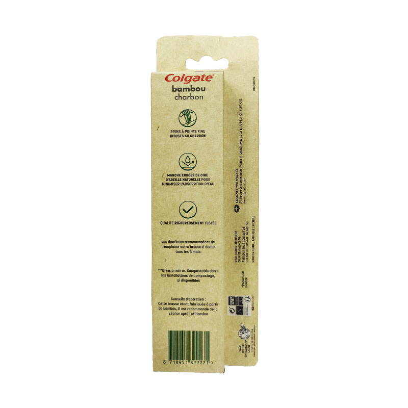 Colgate Bamboo Charcoal Medium Toothbrush - 2 Pack
