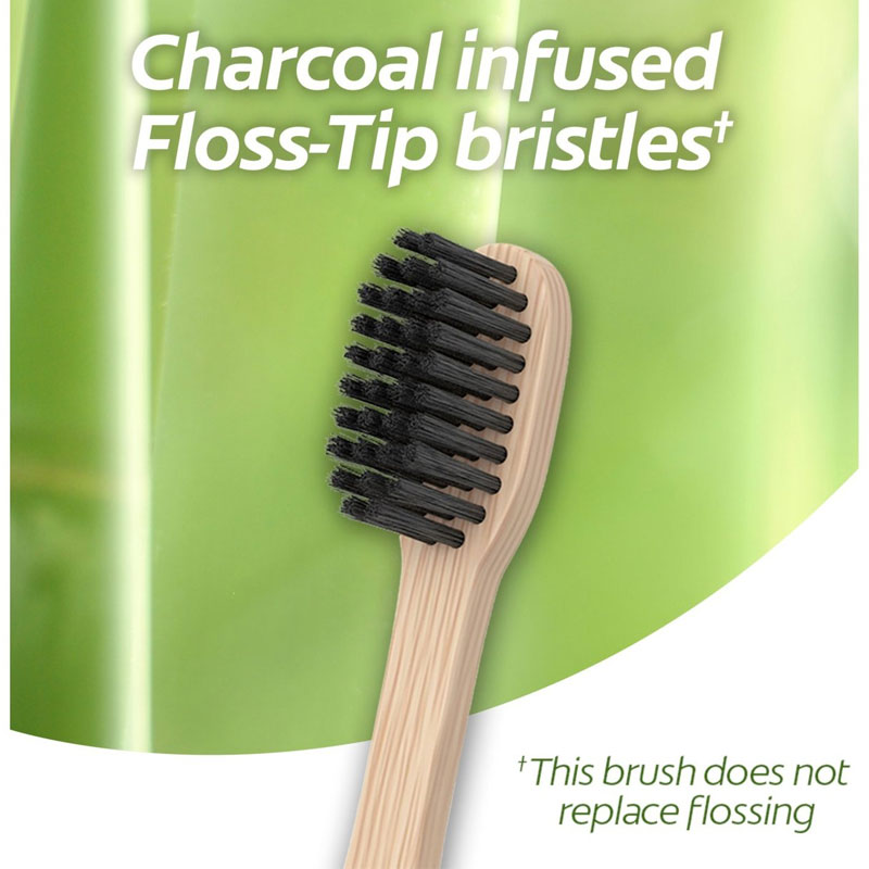 Colgate Bamboo Charcoal Medium Toothbrush - 2 Pack