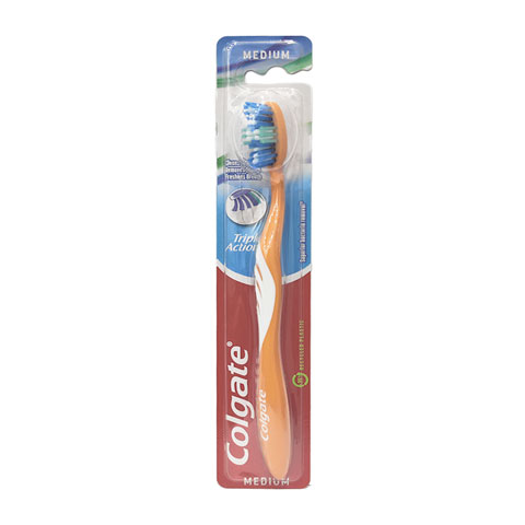 Colgate Triple Action Medium Toothbrush - Orange