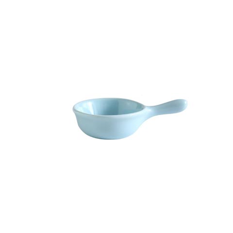 Creative Japanese Style Mini Ceramic Dish with Handle - Sky Blue