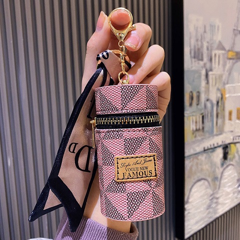 Creative Mini Keychain Lipstick Bag With Silk Scarf (94)