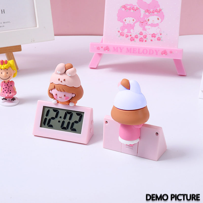 Cute Baby Cartoon Small Electronic Desk Clock - Blue (84)