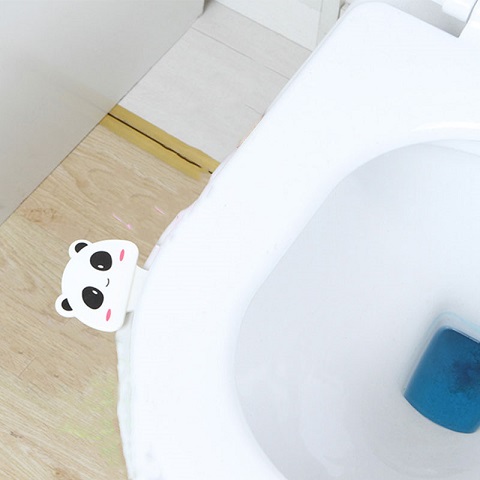 Cute Panda Face Toilet Lid Flipper (301113)
