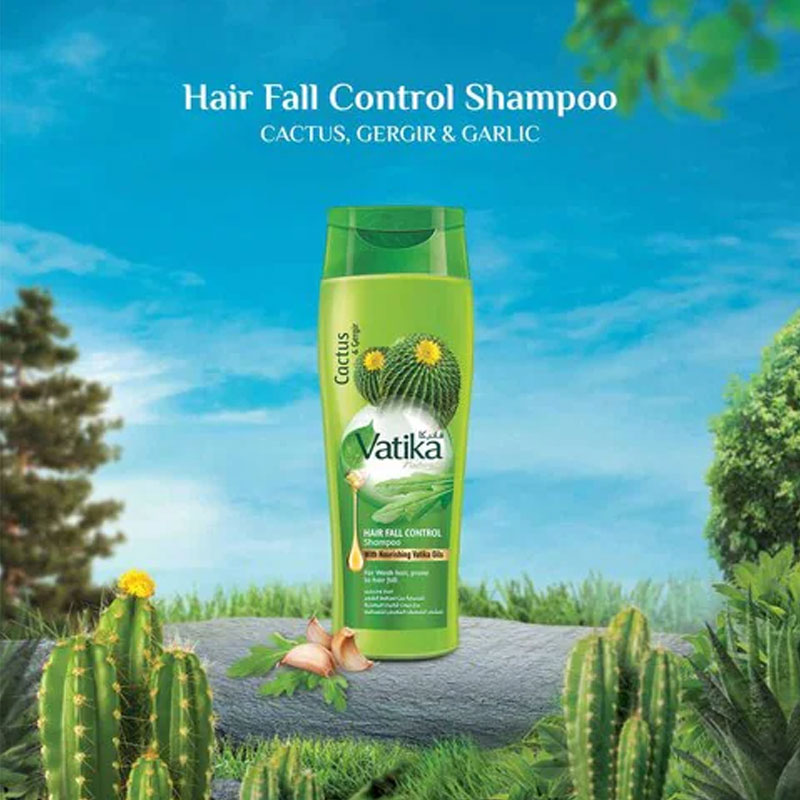 Dabur Vatika Naturals Cactus And Gergir Hair Fall Control Shampoo 400ml