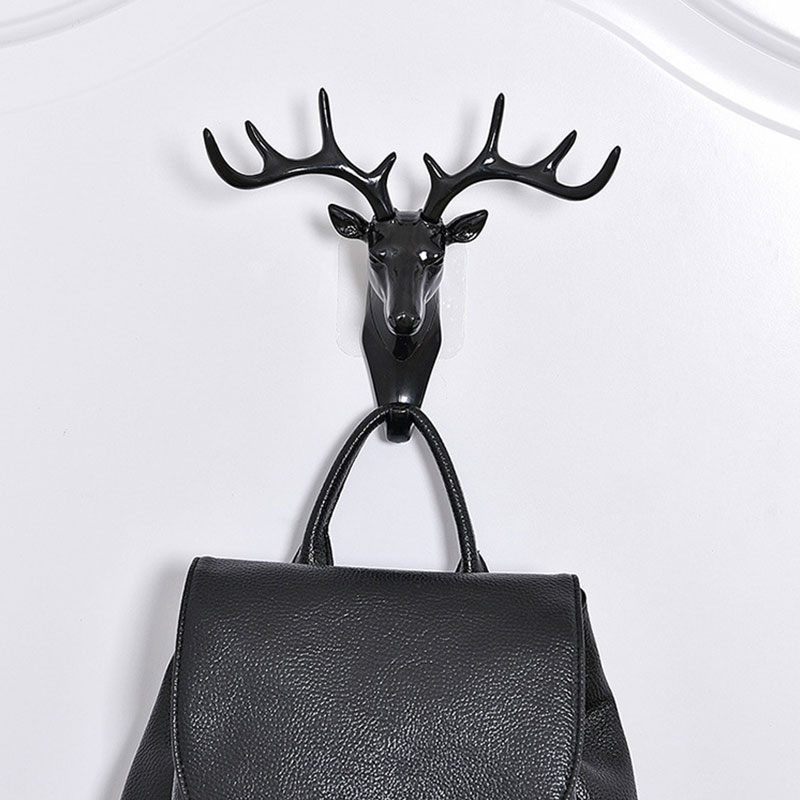 Deer Head Wall Hooks - Black