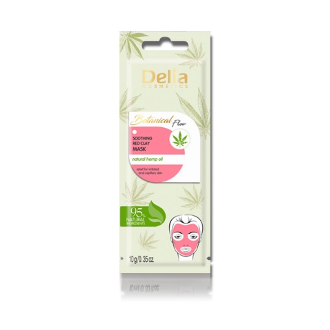 Delia Cosmetics Botanical Flow Soothing Red Clay Mask 10g