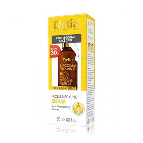 Delia Cosmetics Brightening Effect Face & Neckline Serum 30ml - Liposomal Vitamin C 100%