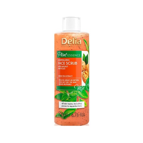 Delia Cosmetics Plant Essence Normalizing Face Scrub With Walnut Particles 200ml