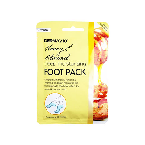 Derma V10 Honey & Almond Deep Moisturising Foot Pack