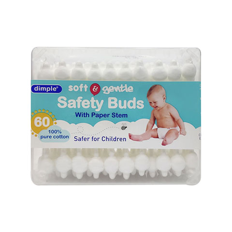 Dimple Children's Ear Sticks 100% Cotton 60 pcs