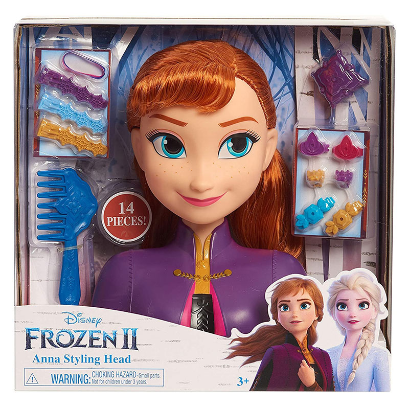 Disney Frozen II Anna Styling Head - 14 Pieces