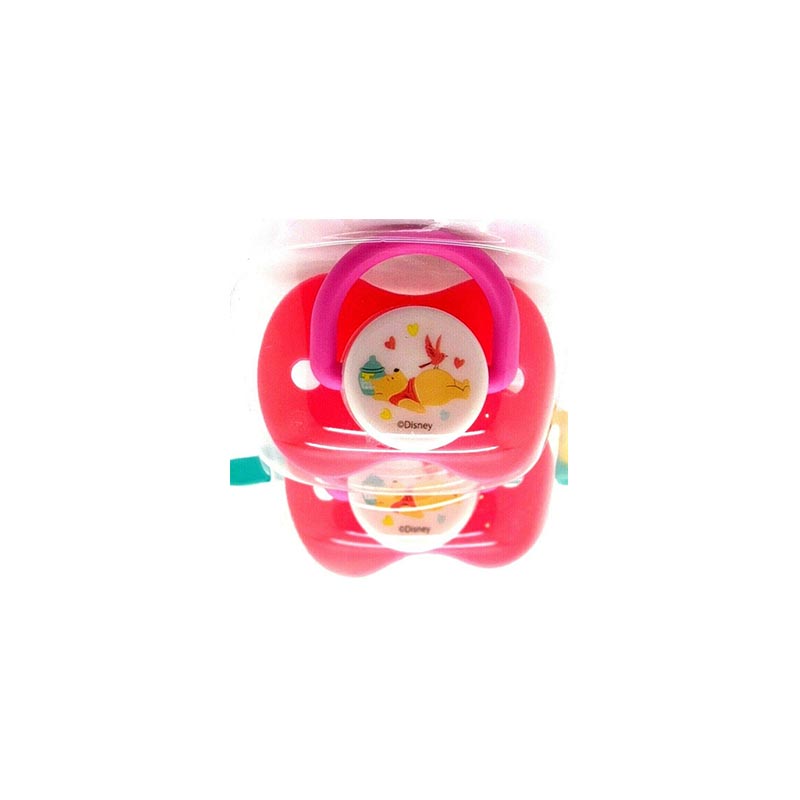 Disney Winnie The Pooh Baby Soothers 3m+ - Pink