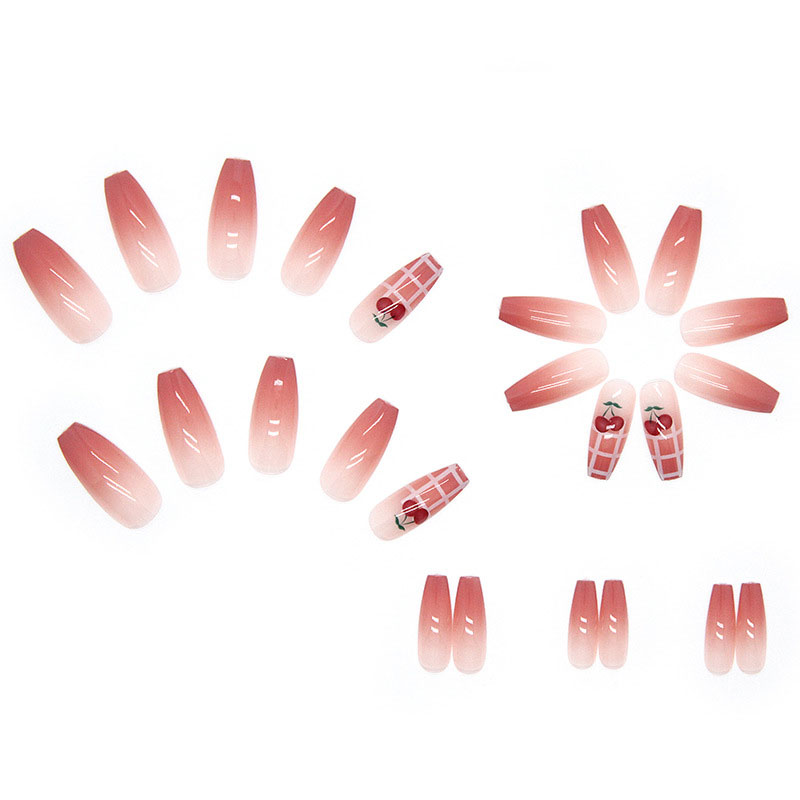 Do It Yourself 24pcs False Nails - Cherry Check (434)