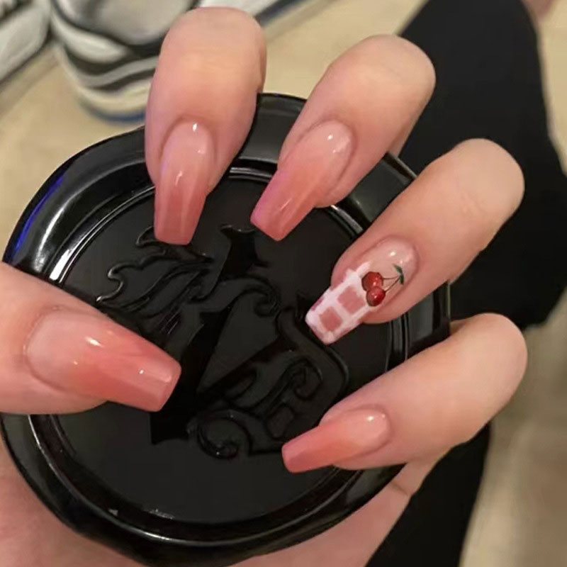 Do It Yourself 24pcs False Nails - Cherry Check (434)