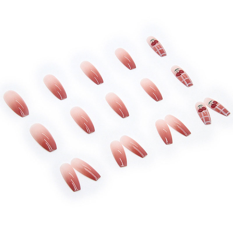 Do It Yourself 24pcs False Nails - Cherry Check (434)